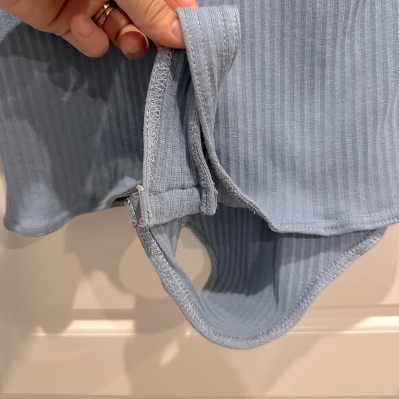 NEW Missguided Ribbed Long sleeve Henley bodysuit - Picture 3 of 5